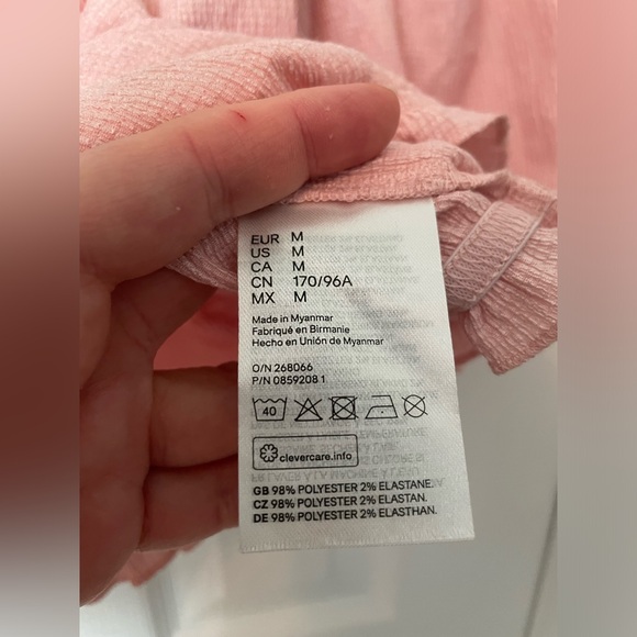 Divided Off The Shoulder Ruffle Trim Ruched Short Sleeve Blouse Crop Top - Picture 5 of 5